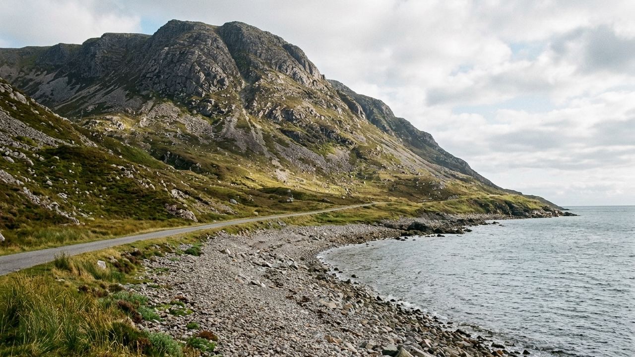granite in the north, farmland in the south, one ferry crossing