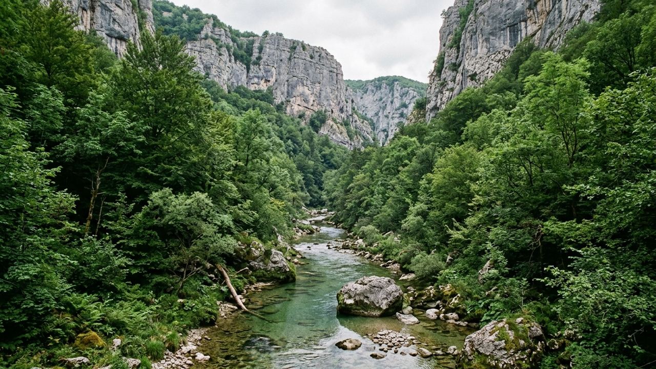 eight nights on foot across limestone, bags carried ahead by road
